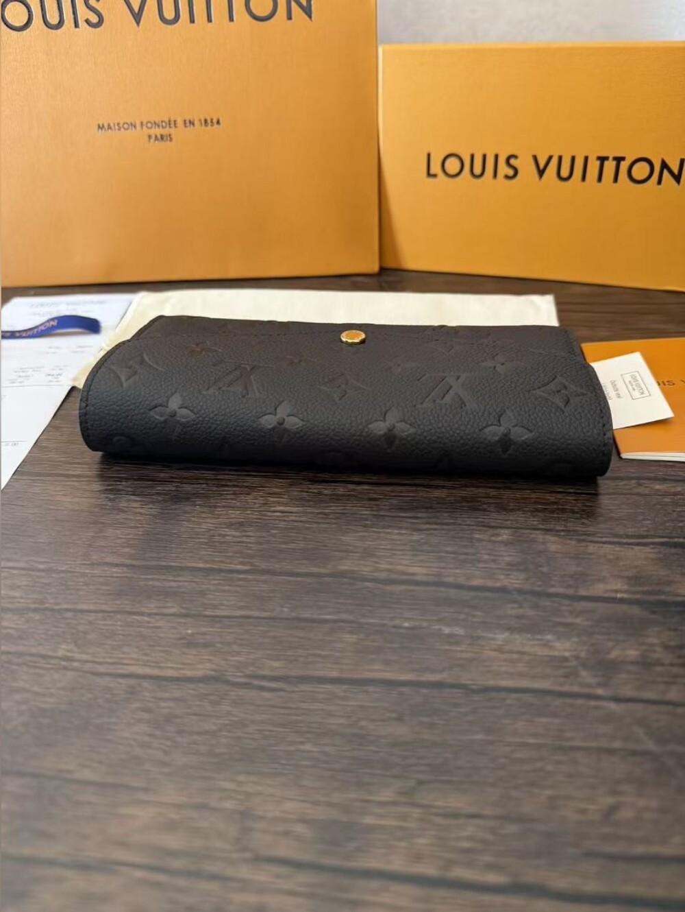 Louis Vuitton Black Monogram Sarah Wallet - Picture 6 of 12